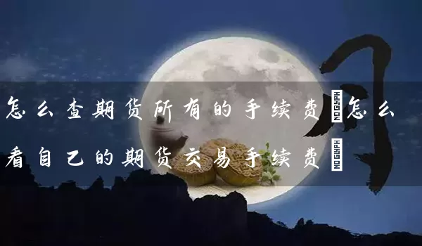 怎么查期货所有的手续费(怎么看自己的期货交易手续费)_https://www.tjbxgbcj.com_黄金期货_第1张